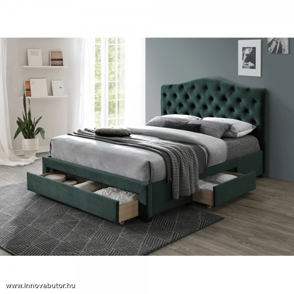 kesada ágykeret smaragd zöld ágy
