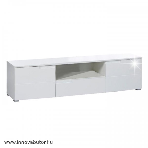 spice magasfényű fehér tv asztal