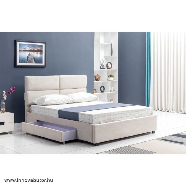 suzi modern nagy design ágy ágykeret textil szövet bársony