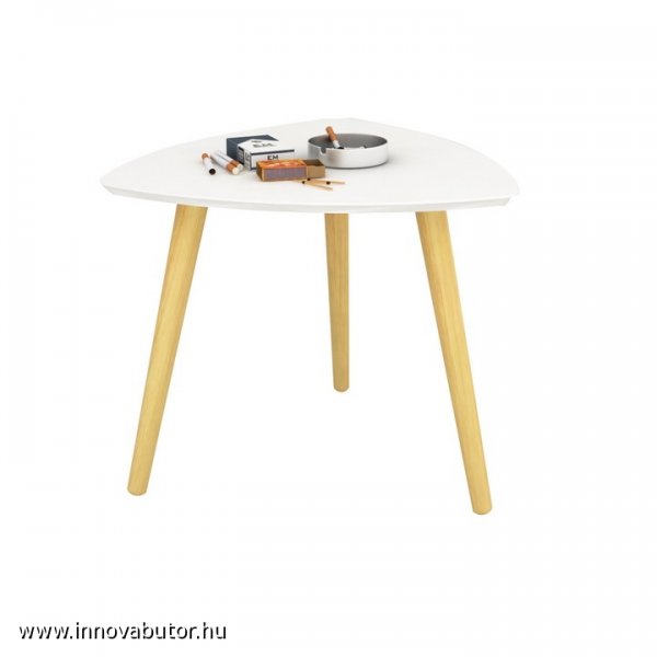 tavas fa lábú design  fehér kis asztal dohányzóasztal modern TK